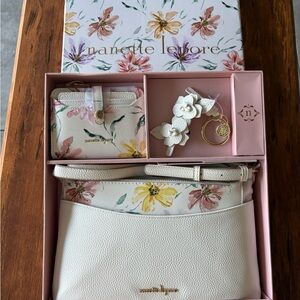 Nanette Lepore Floral and Cream Accessory Set